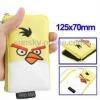125x70mm  Birds Style Soft Leather Pouch Bag for Mobile Phone (Yellow)