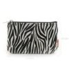 12oz canvas make up bag with zebra printing