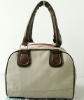 12oz canvas tote bag with PU handle and 6 multicolor zippers