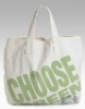 12oz white cotton canvas tote bag with printing