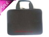 13.3" black neoprene laptop sleeve/briefcase with tote