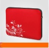 13.3" trendy red neoprene zipper laptop computer sleeve