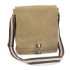 14'' cheap canvas messenger shoulder bag-beige WX-J775
