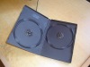 14MM blakc double dvd case 4hubs with logo