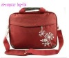17" Nylon Laptop Bag with Shoulder Strap in Red