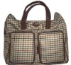 2010 latest genuine leather checked man bag