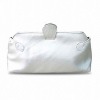 2011 Classic White PU Leather Toiletry Bag With Zipper