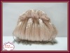 2011 Fashion Beaded Cream Plicated Evening Clutch Bag