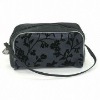2011 Fashion Black Velet Cosmetic Bag With Lamination