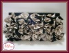 2011 Fashion Black-white Flower Evening Wristlet Bag (Hot Sale)