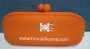 2011 Fashion Orange Silicone Wallet with Logo printed