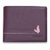 2011 Fashion Purple PU Men's Wallet With Butterfly