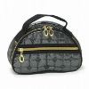 2011 Fashion Quilted Polyester Cosmetic Bag With Double Zipper