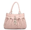 2011  Fashion design pink female  PU  leather handbag