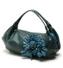 2011 Fashion elegant lady  flower leather handbag