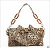 2011 Fashion leopard grain bowknot  female PU  bag