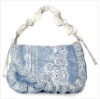 2011  Fashoin lace printed  jeans  casual lady handbag