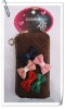 2011 Five BowknotCotton Fabric Mobile Phone Purse/ Cell Phone Bags