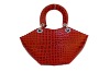 2011 Genuine leather handbags popular Red