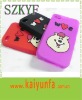 2011 HOT ODM rubber case for Iphone in rabbit.bear and regular shape