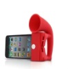 2011 Horn Stand Speaker Silicone case for iphone 4 4G