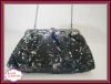 2011 Hot Sale Black Beaded Embroidery Evening Bag