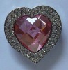 2011 Hot sale Diamond heart-shaped bag hook
