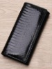 2011 Ladies black python printed wallet genuine leather purse