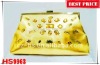 2011 Ladies' pu evening bag with acrylic gold