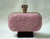 2011 Lady embossed flower leather  clutch  bag