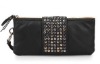 2011  Lambskin  purse  black clutch rivet purses