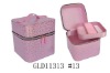 2011 NEW pink cosmetic box with lining&drawer