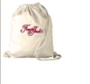 2011 Natural drawstring backpack with printed logo for promotion