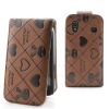 2011 New Arrival !Leather Phone Cases for Samsung S5830 Magnetic Flap on Top Made of PU and OEM Orders Welcomed