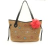 2011 New Design Woven & PU Tote Bag