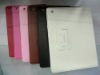 2011 New PU Leather Case For iPad 2 Hot Pink Color w/ Stand