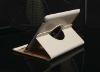 2011 New arrival rotating design genuine leather covers for ipad2