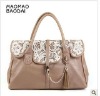 2011 New coffee lace   vintage lady  PU handbag