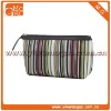 2011 New fashion cloth colourful lines zipper cosmetic pouch