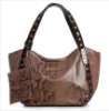 2011 New  fashion coffee large PU  handbag women