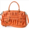 2011 New   fashion red ruffle PU handbag women