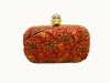 2011 New  flowerr skull clutch bag