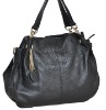 2011 Newest black leather handbag+ Guarantee 100% real leather