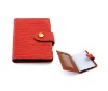 2011 Orange PU card wallet with window pocket inside