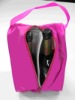 2011 Pink nylon cooler bag with zipper closure on middle