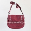 2011 Purple Genuine Leather long strap shoulder tote bags
