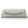 2011 Shell Shape Rhinestone Clutch Evening Bag Satin Prom Wedding Purse