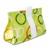 2011 Summer Green And White Microfiber Toiletry Bag With Handle