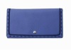 2011 Womens leather purple long money clip wallet