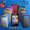 2011 back cover mobile cell phone case silicon+metal hard case for HTc Wildfire s/G13